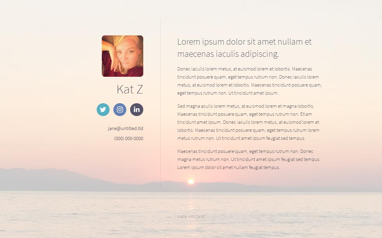 Carrd profile picture for @katerina